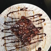 Vegan chocolate bread pudding  at BBQ4Life in Boise