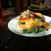 Veggie burger at El Departmento de la Comida in San Juan