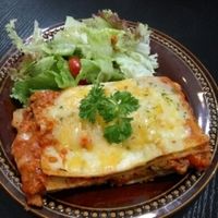 Vegetarian lasagne at Veggie Macau in Macau
