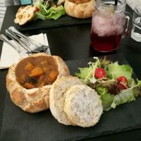 Japanese curry in a bread bowl vegan at Veggie Macau in Macau