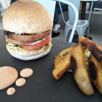 Ham and cheese burger at Veggie Macau in Macau