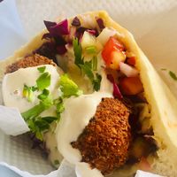 Half pita at Falafel Nessya in Playa Del Carmen