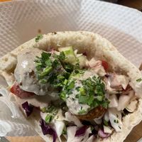 Media pita falafel  at Falafel Nessya in Playa Del Carmen