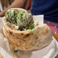 Pita falafel at Falafel Nessya in Playa Del Carmen
