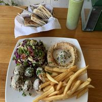 Full plata, the portion is very big (115 pesos)  at Falafel Nessya in Playa Del Carmen