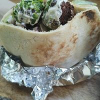 Pita falafel at Falafel Nessya in Playa Del Carmen