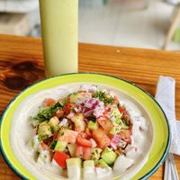Israeli salad  at Falafel Nessya in Playa Del Carmen