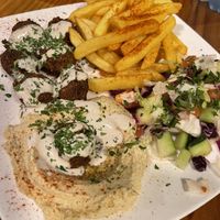 Falafel Plate.  at Falafel Nessya in Playa Del Carmen