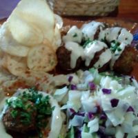 Plato completo at Falafel Nessya in Playa Del Carmen