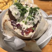 Pita falafel a la carte  at Falafel Nessya in Playa Del Carmen