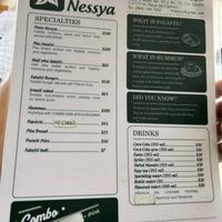 Menú  at Falafel Nessya in Playa Del Carmen