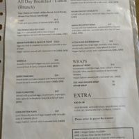 2017 menu at Little River in Brunswick