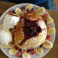 pancakes, vegan  at Little River in Brunswick