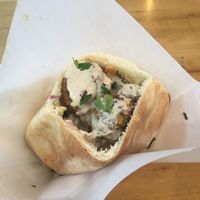 Falafel Pita at Olive Tree Hummus Original in Budapest