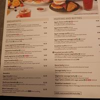 Breakfast options at MAN - The Belle Vue - T2 in Manchester