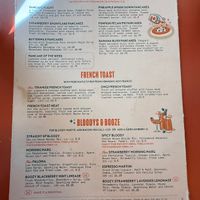 Menu at Snooze, an A.M. Eatery in Dunwoody