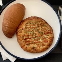 Salty Bread and vegan tuna pizza (small one, not the lunch menu thing)  at The Bread Blue - Nogosan in Seoul