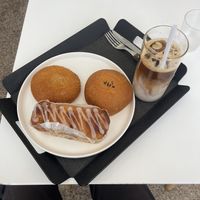 Delicious latte too!  at The Bread Blue - Nogosan in Seoul