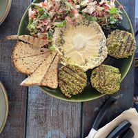 Falafel platter  at Akasha Home Restaurant in Koh Phangan