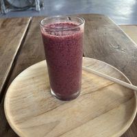smoothie (banana blueberry)   at Akasha Home Restaurant in Koh Phangan