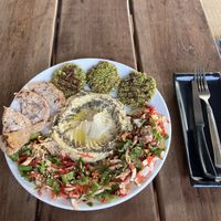 hummus plate   at Akasha Home Restaurant in Koh Phangan