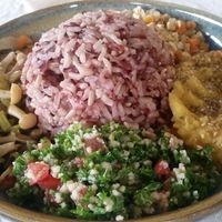 Macrobiotic veggie bowl at Akasha Home Restaurant in Koh Phangan