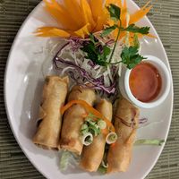 Vegetable spring rolls (8/10) at Sangthai Restaurant in York