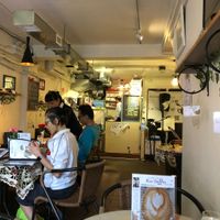 Inside  at Lee Ocarina Cafe in Outlying Islands