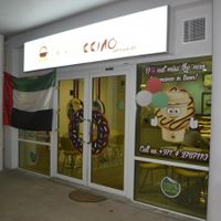 outside of the shop at Donaccino in Dubai