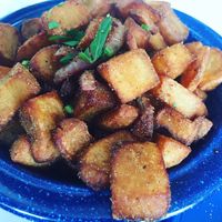 Cumin home fries  at Maha's Fine Egyptian Cuisine in Toronto