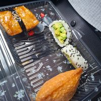 Tofu sushi, inari and avocado roll at The Sushi House in Hamilton
