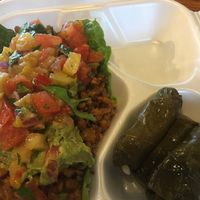 Nut Tacos (made with walnuts and seasonings) and Dolmas at The TURN Around in Cookeville