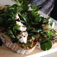Vegan Pesto & cream cheese sandwich  at Painted Elephant in Newcastle Upon Tyne
