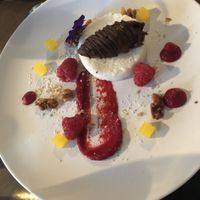 New coconut dessert is soooo amazing !!! Topped with choc mousse  at Coca Sova in Dublin