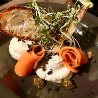 Salmon and cream cheese starter at Coca Sova in Dublin