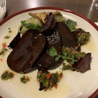 Sietan Steak, Herb Mash, chocolate beets  at Coca Sova in Dublin