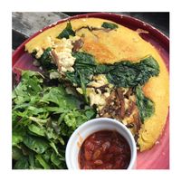 Chickpea omelette  at Coca Sova in Dublin