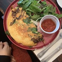 Chickpea omelette  at Coca Sova in Dublin