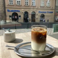 Comfortable seating and good tasting coffee!  at Mamacoffee in Prague