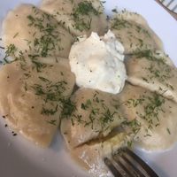 dumplings  at Mamacoffee in Prague