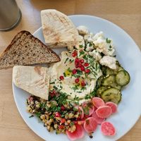 Mezze Plate at Mamacoffee in Prague