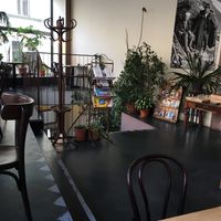 upstairs  at Mamacoffee in Prague