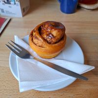 Vegan hazelnut roll at Mamacoffee in Prague