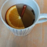 Warm juice with cinnamon and cloves at Mamacoffee in Prague