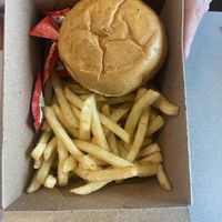 Beyond Burger with fries   at New Frontiers Natural Marketplace in Solvang