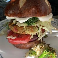 Another delicious veggie burger courtesy of Purple Carrot! 🍔   at The Purple Carrot in Needham Heights