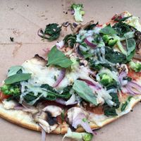 When you’re too hungry to shoot the whole pizza!  :) at Pizza Letna in Prague