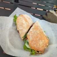 Hummus sandwich at Naked Lunch in Boulder