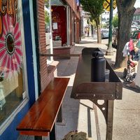 Outdoor seating!  at Le Voyeur in Olympia