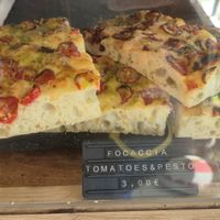 Vegan focacia at Guilty Pretzel  in Utrecht